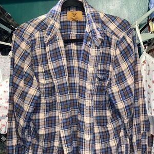 Outdoor Life Blue and Brown Checkered Shirt